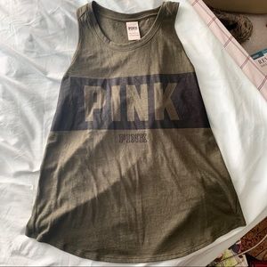 PINK Tank Top - Army Green